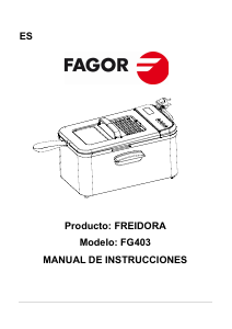 Manual Fagor FG403 Fritadeira