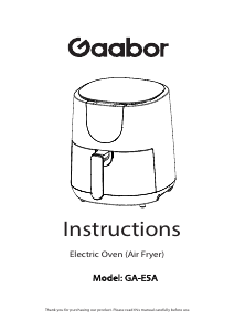 Handleiding Gaabor GA-E5A Friteuse