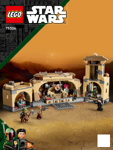 Rokasgrāmata Lego set 75326 Star Wars Boba Fett troņa zāle