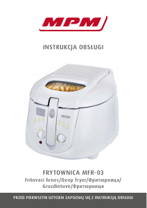 Handleiding MPM MFR-03 Friteuse