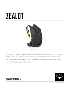 Bruksanvisning Osprey Zealot 15 Ryggsäck