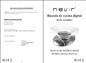 Handleiding Nevir NVR-3338BC Keukenweegschaal