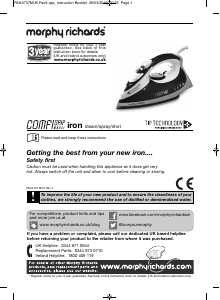Manual Morphy Richards 300006 Comfigrip Iron