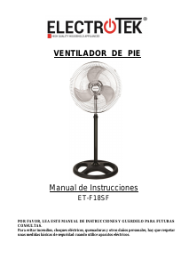 Handleiding Electrotek ET-F18SF Ventilator