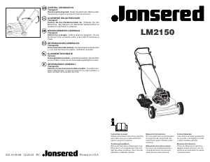 Mode d’emploi Jonsered LM 2150 Tondeuse à gazon
