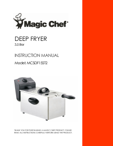 Handleiding Magic Chef MCSDF15ST2 Friteuse