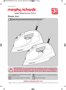 Bruksanvisning Morphy Richards 303100 Turbosteam Strykjärn