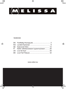 Bruksanvisning Melissa 16290038 Frityrgryte