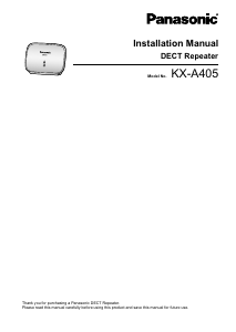 Handleiding Panasonic KX-A405 DECT Repeater