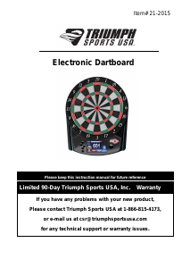 Manual Triumph 21-2015 Electronic Dartboard