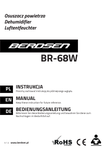 Handleiding Berdsen BR-68W Luchtontvochtiger