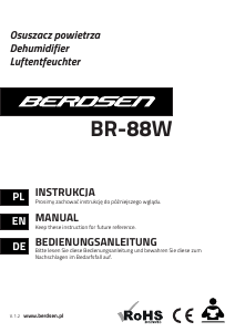 Handleiding Berdsen BR-88W Luchtontvochtiger