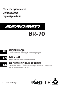 Manual Berdsen BR-70 Dehumidifier