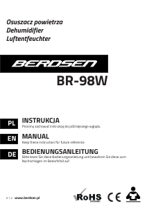 Handleiding Berdsen BR-98W Luchtontvochtiger