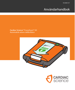 Bruksanvisning Cardiac Science Powerheart G5 Hjärtstartare