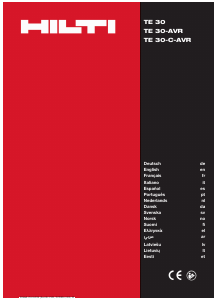 Handleiding Hilti TE 30-C-AVR Boorhamer