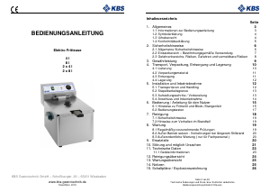 Bedienungsanleitung KBS DF-8L Fritteuse