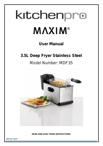 Handleiding Maxim MDF35 Friteuse