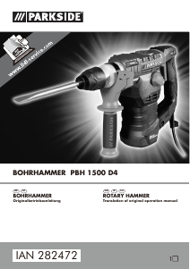 Bedienungsanleitung Parkside IAN 282472 Bohrhammer