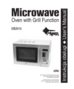 Bruksanvisning Manta MM414 Mikrovågsugn