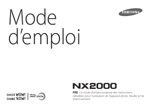Mode d’emploi Samsung NX2000 Appareil photo numérique