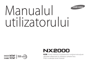 Manual Samsung NX2000 Cameră digitală