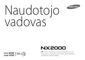 Vadovas Samsung NX2000 Skaitmeninis fotoaparatas