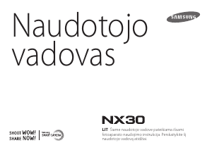 Vadovas Samsung NX30 Skaitmeninis fotoaparatas