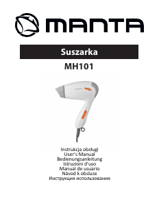 Handleiding Manta MH101 Haardroger