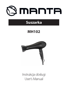 Handleiding Manta MH102 Haardroger