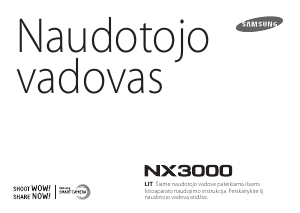 Vadovas Samsung NX3000 Skaitmeninis fotoaparatas