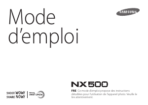 Mode d’emploi Samsung NX500 Appareil photo numérique