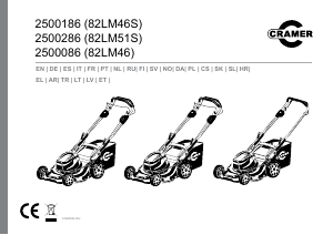 Manual de uso Cramer 82LM46S Cortacésped