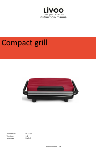 Manual Livoo DOC232G Contact Grill