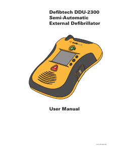 Handleiding Defibtech DDU-2300 Defibrillator