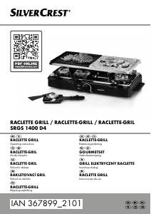 Brugsanvisning SilverCrest SRGS 1400 D4 Raclette grill