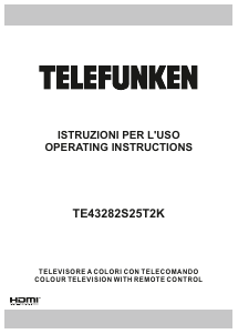 Manual Telefunken TE43282S25T2K LED Television
