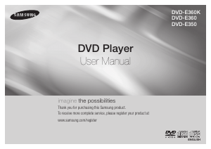 كتيب سامسونج DVD-E350 مشغل أقراص فيديو رقمي