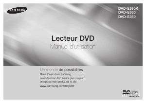 Manual de uso Samsung DVD-E360 Reproductor DVD