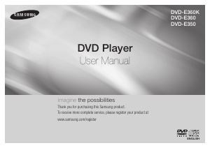 Manual Samsung DVD-E360K Leitor de DVD