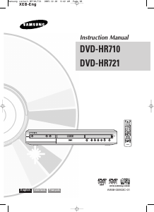 Handleiding Samsung DVD-HR721 DVD speler