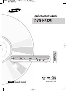 Mode d’emploi Samsung DVD-HR725 Lecteur DVD