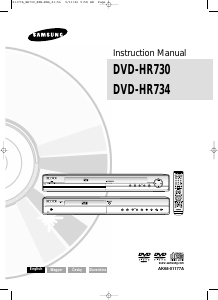 Manuál Samsung DVD-HR730 Přehrávač DVD