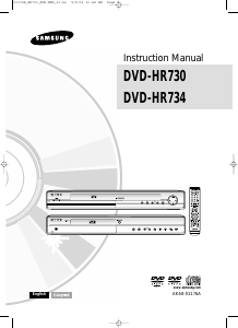 Εγχειρίδιο Samsung DVD-HR730 Συσκευή αναπαρωγής DVD