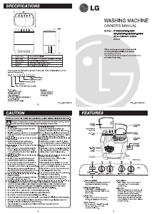 Manual LG P1400RON Washing Machine