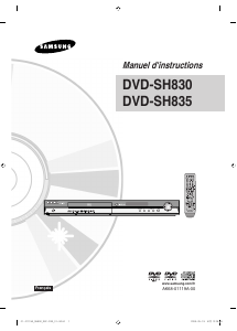 Mode d’emploi Samsung DVD-SH830 Lecteur DVD