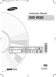 Manuál Samsung DVD-VR325 Přehrávač DVD