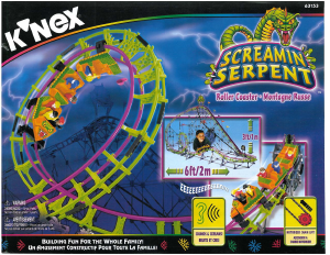 Manual K'nex set 63153 Thrill Rides Screaming serpent