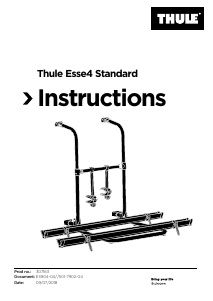 Handleiding Thule Esse4 Standard Fietsendrager