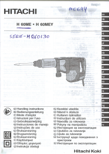 Manual de uso Hitachi H 60ME Martillo de demolición
